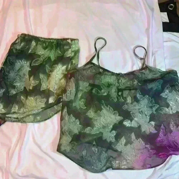 Vintage  Roebuck & Co Inner Most Cami Top & Shorts Sleep Set Size S - Picture 6 of 6